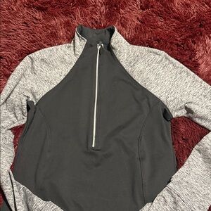 Under Armour Black and Gray Quarter-Zip Sweatshirt